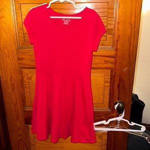 Girls Children’s Place red shirt sleeved dress